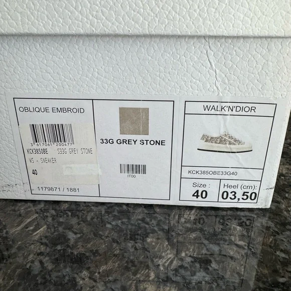 Dior Walk'n'Dior Platform Sneaker in stone grey sz 40 US 10 NWB $1,150 - Picture 2 of 16